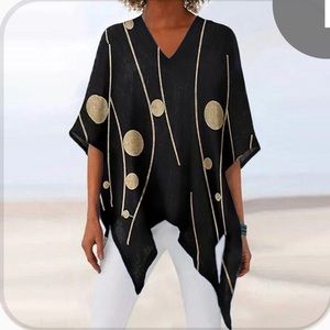 Chic Geometric Print Long Sleeve Tunic NWT Size: S